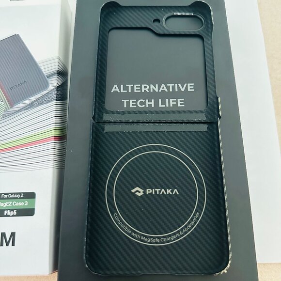 💯 Genuine📱PITAKA📱 MagEZ Case 3 for Z Flip 5 Compatible with MagSafe, Overture - Picture 9 of 16